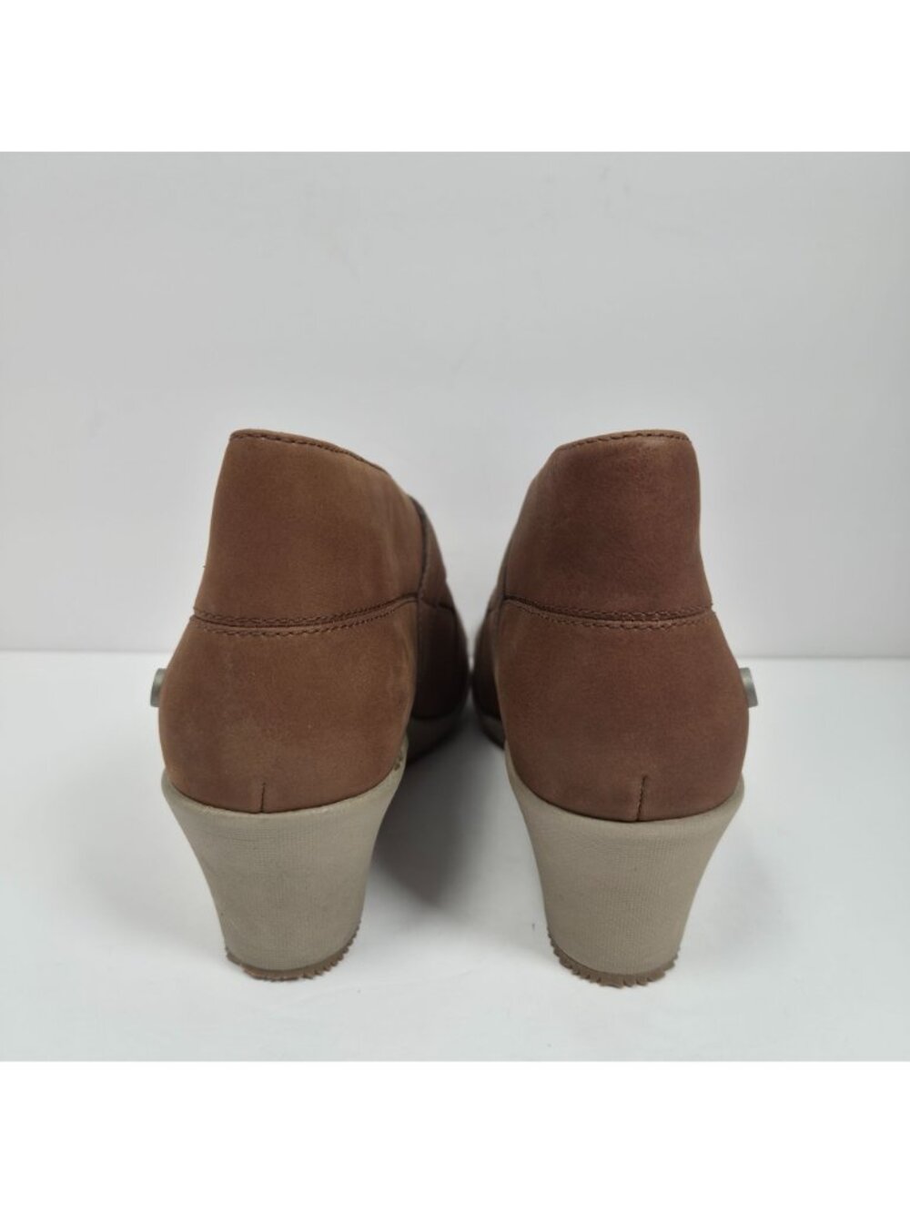 Mozo Descanso Women's Brown Leather Wedge Shoes US Size 7 NWOT SAMPLE - Picture 4 of 9